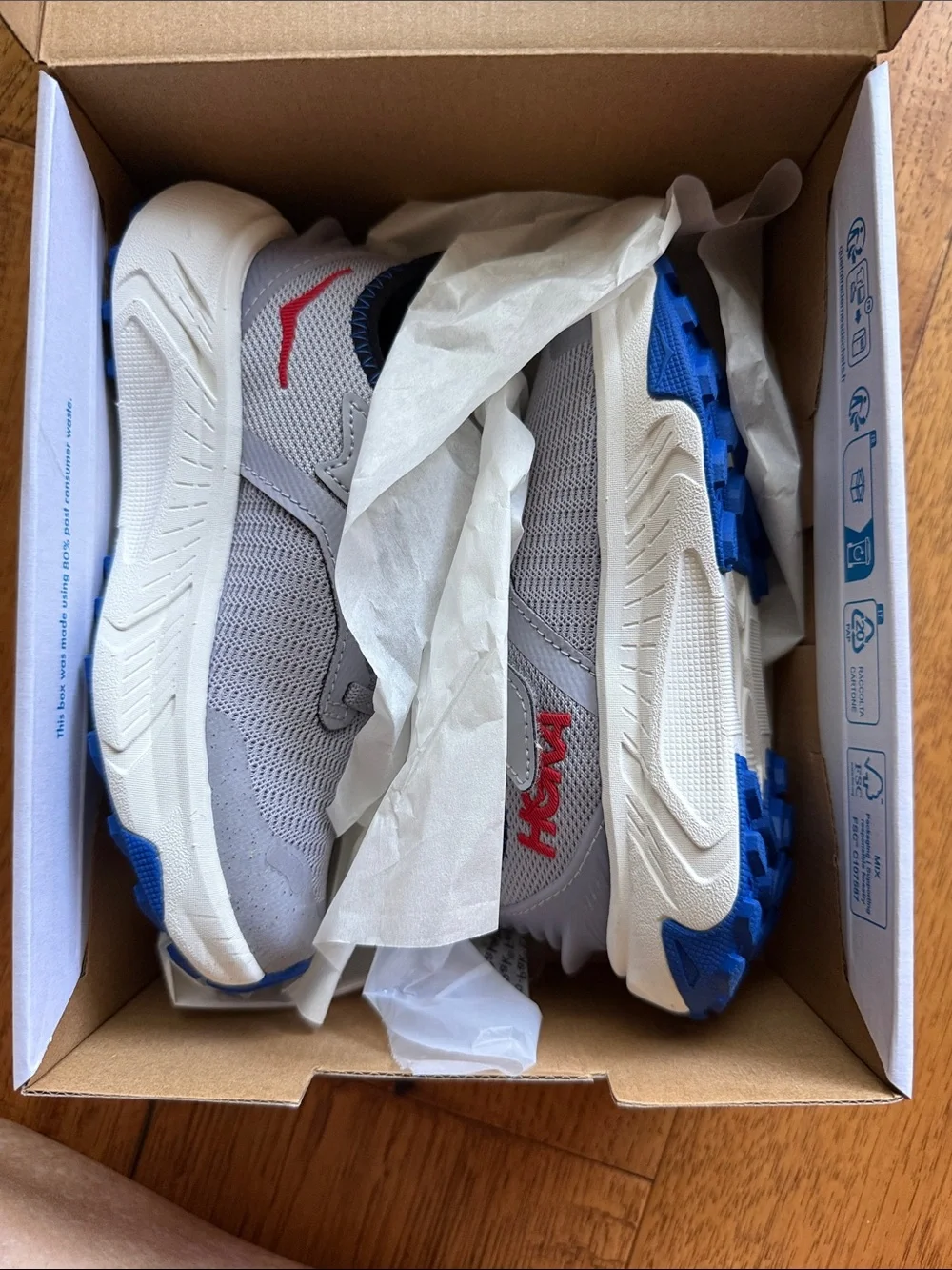 HOKA K Transport Freedom - Gray/Red (12)